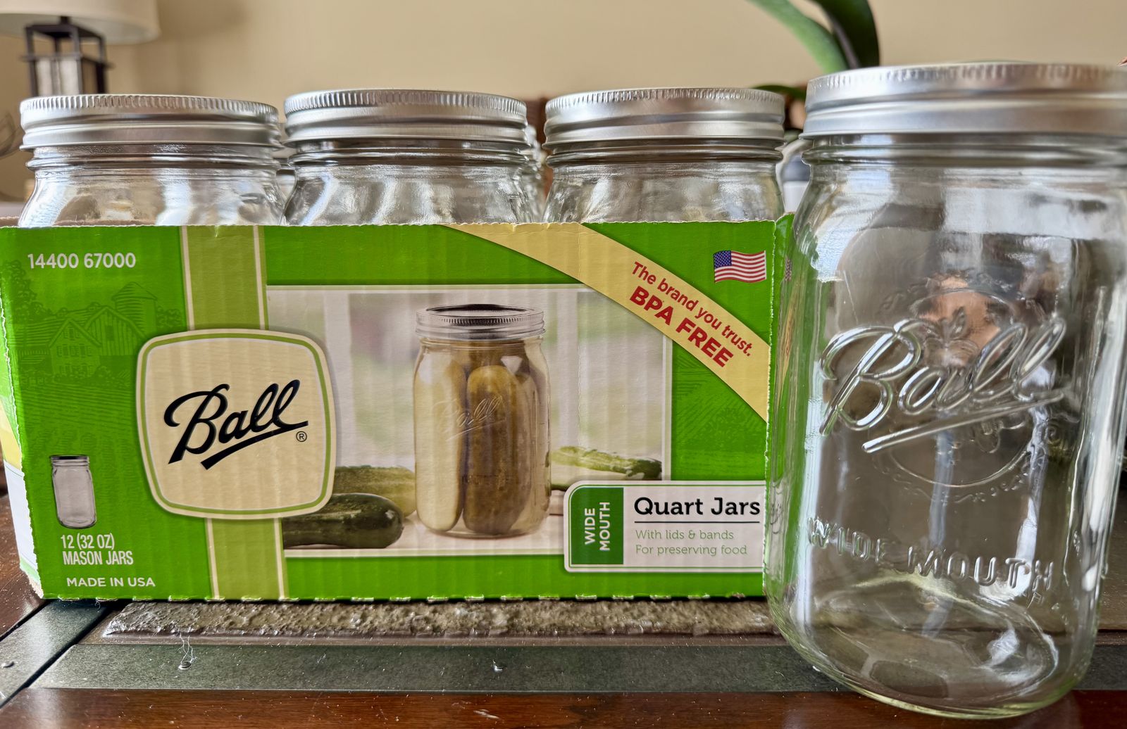 Ball & Kerr Wide Mouth Quart Jars Canning Bottles