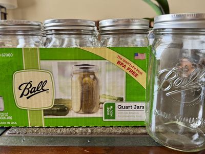 Ball & Kerr Wide Mouth Quart Jars Canning Bottles
