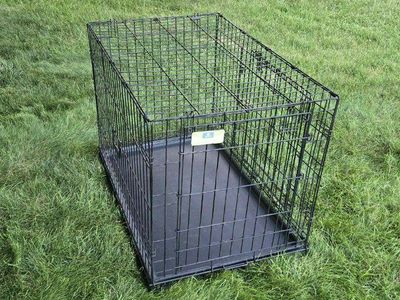 36" Large Top Paw Dog Kennel Metal Cage Pet Crate Folds 2 Doors