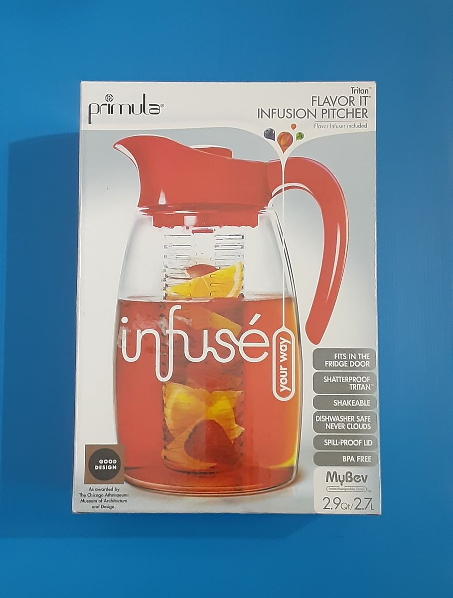 New Primula Flavor It Beverage Infusion Pitcher - 2.9QT - Cherry Color