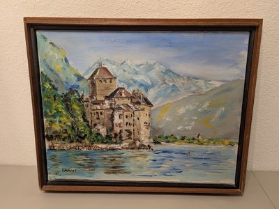 vintage works in oil on canvas by painter david harris 1970