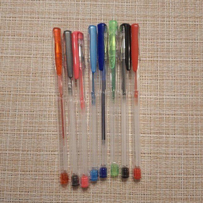 Assorted Gel Pens - Multi-Color Ink - 8 Count Set