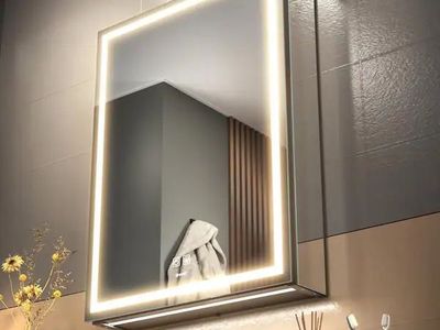 20x28 Silver LED Medicine Cabinet with Mirror Brand New