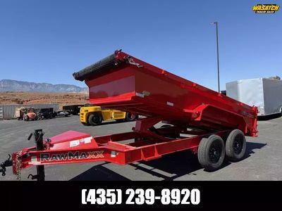 2026 RawMaxx Red 7X14 Low Profile Scissor Lift Dum