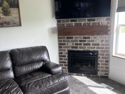 Corner fireplace - ventless gas