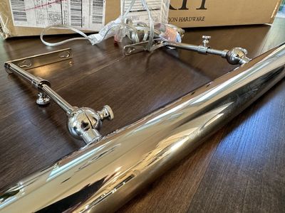 Restoration Hardware Modern 30" Picture Light – Polished Nickel (New in Box)