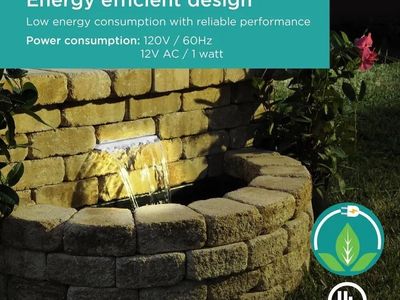 TOTALPOND 14in LED LIT-UP Waterfall Spillway