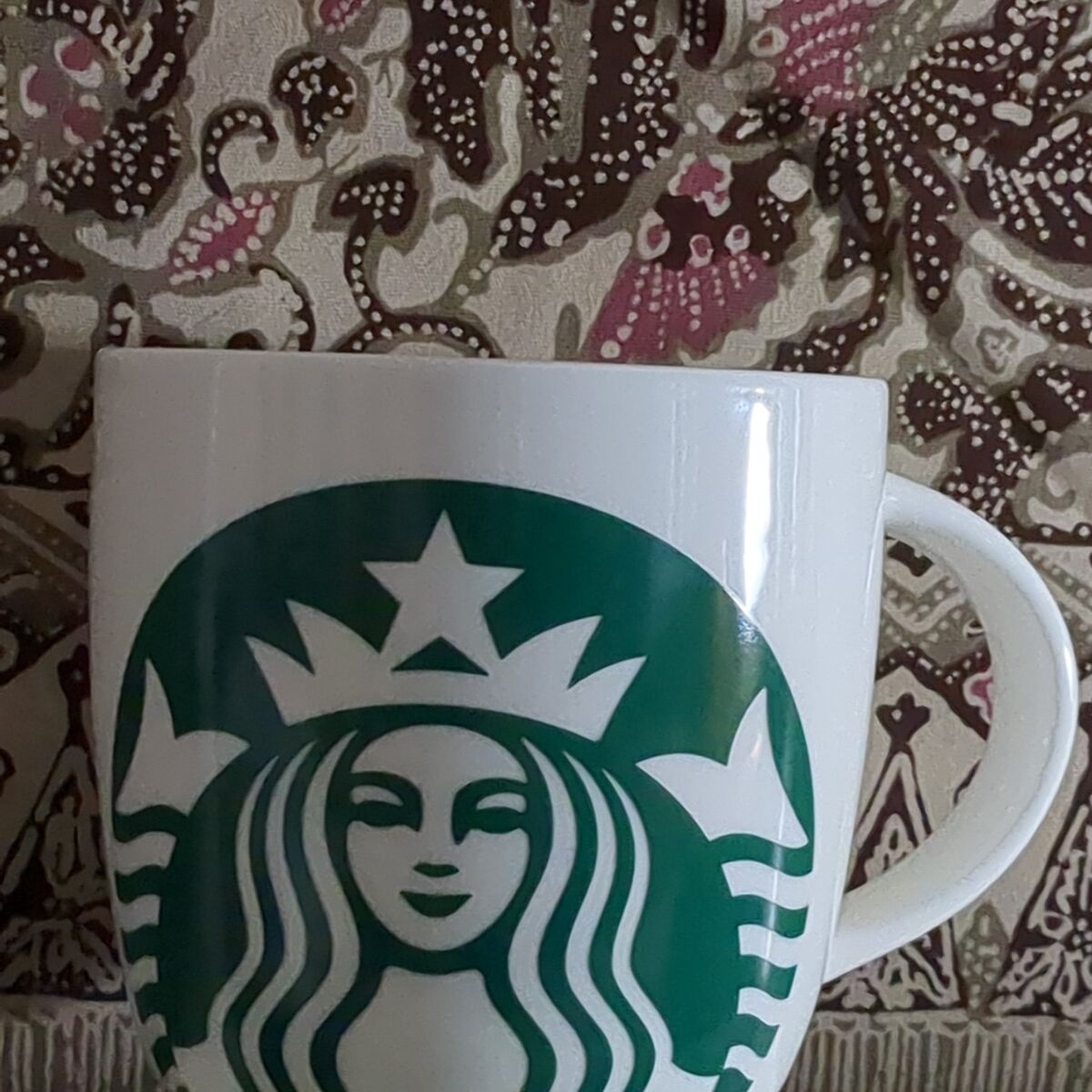 Starbucks mermaid logo green and white mug