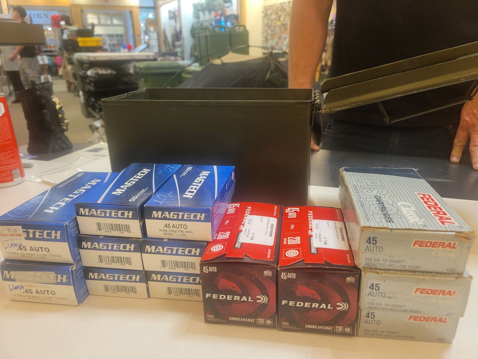 .45 ACP Ammo Lot With Ammo Can