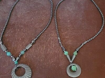 2 hemitite necklaces