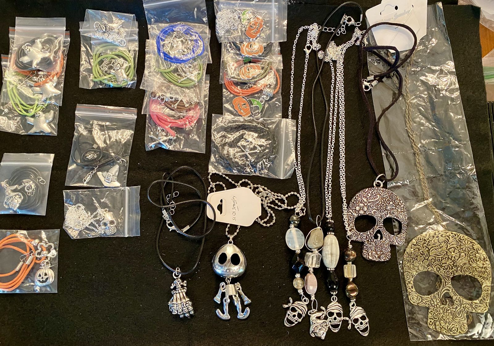 NEW! Halloween & Gothic Necklaces Skull Pumpkin Witch Ghosts - Speciality Beaded & MORE - $8-$16 - C PIX