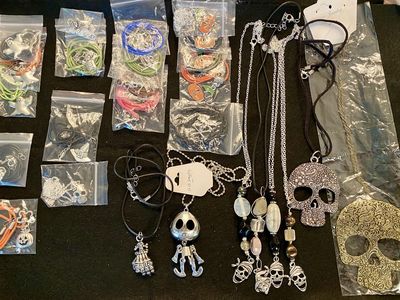 NEW! Halloween & Gothic Necklaces Skull Pumpkin Witch Ghosts - Speciality Beaded & MORE - $8-$16 - C PIX