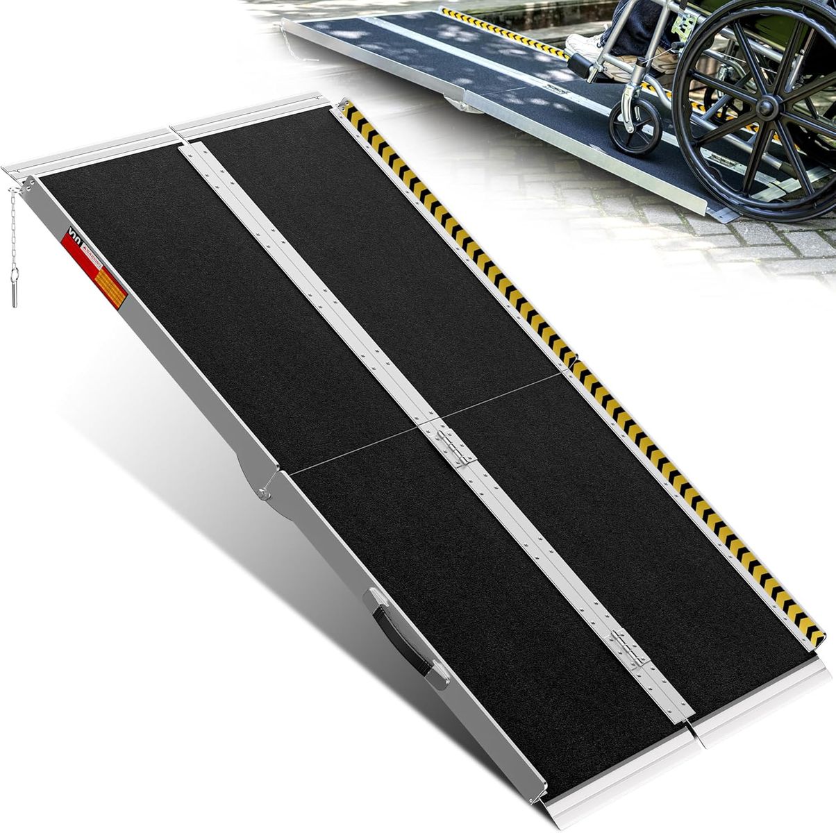 5' Seamless Non-Slip Aluminum Wheelchair Ramp