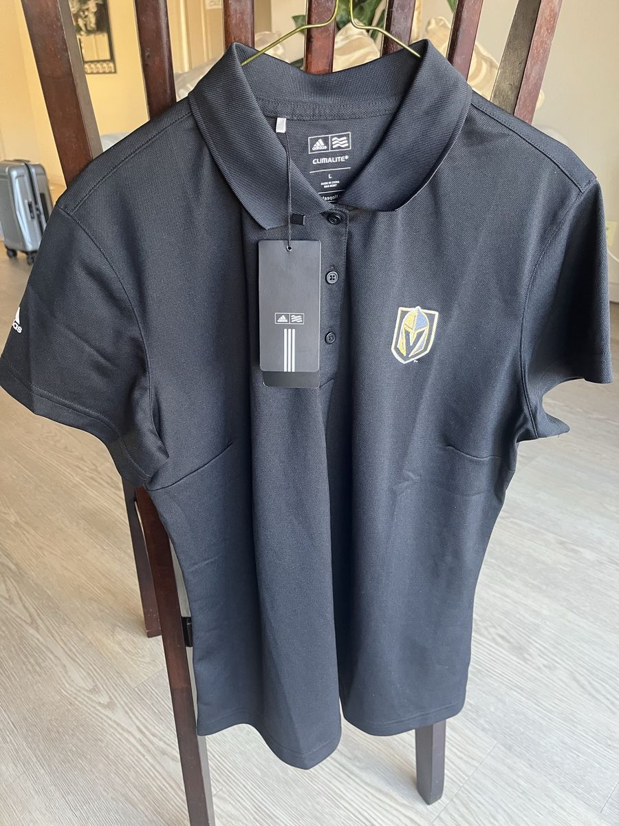 Adidas Vegas Golden Knights Climalite Polo Shirt Kids Size L - NWT