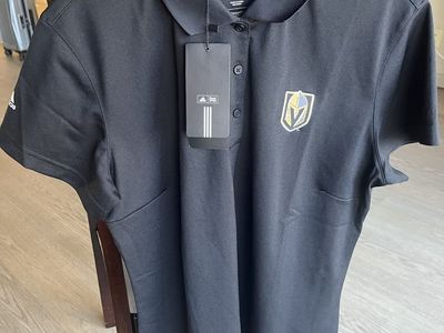 Adidas Vegas Golden Knights Climalite Polo Shirt Kids Size L - NWT