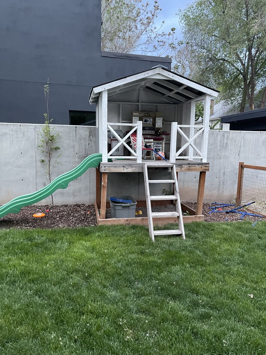 Free Children’s playhouse with slide