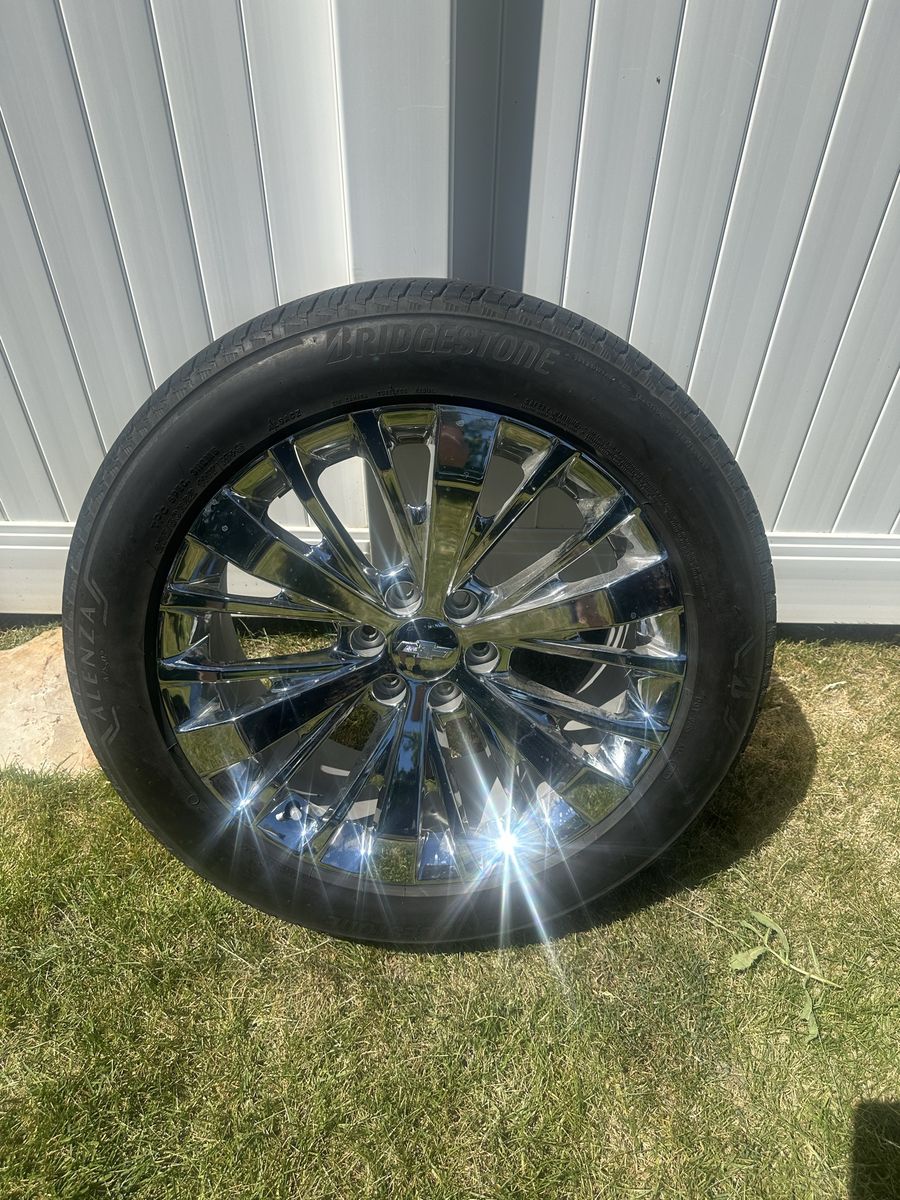 22X9 Chevy wheels with Bridgestone tires