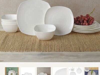 Naveah White Dinnerware Set