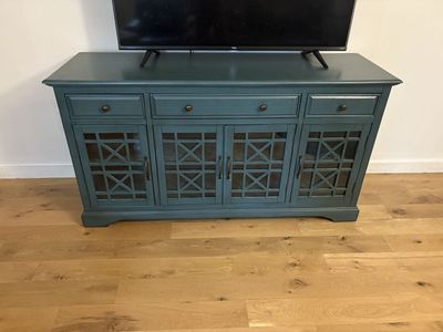 Handcrafted 60" Wood TV Media Entertainment Center
