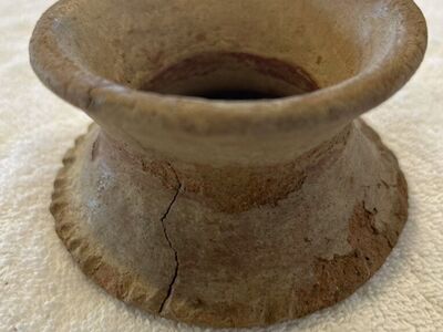 Ancient Native American Earthenware Pottery Lid