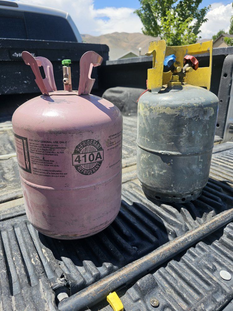 R410A Refrigerant Tank - Partially Used HVAC Refrigerant Cylinder (Net Weight 25lbs) approximately 7lbs refrigerant remains