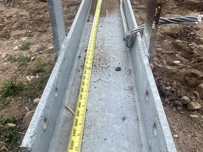 17’ galvanized columns and 17’ box cross beams