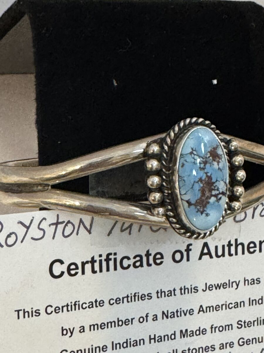 Royston Sterling Silver & Turquoise Cuff Bracelet