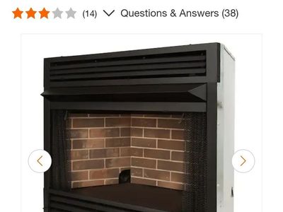 Pleasant Hearth Unvented Firebox PHZC36C - 36 Inch Ventless Fireplace, floor model, as is