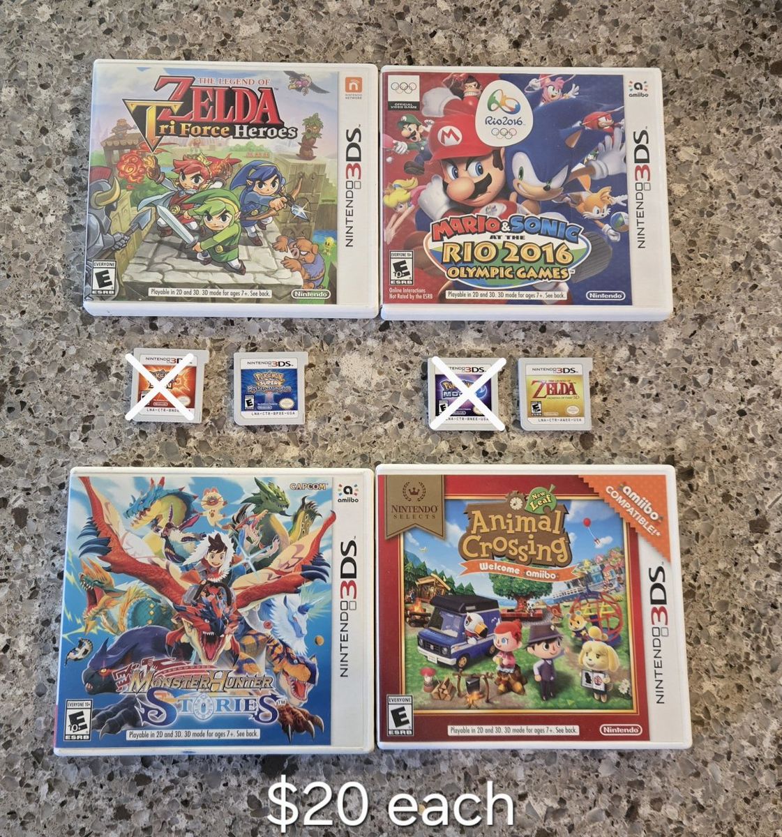 Nintendo 3ds games $20 each including Animal Crossing New Leaf! trades considered!