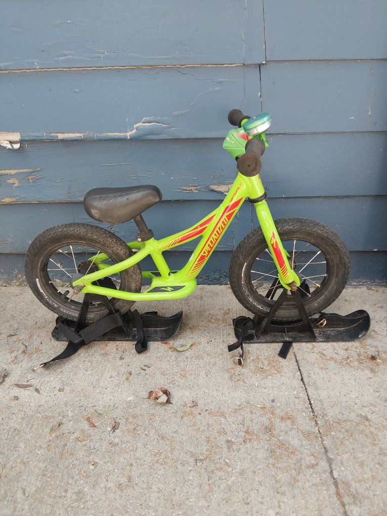 Specialized Hotwalk Kids Balance Bike with Ski Conversion Kit - Neon Green, Used