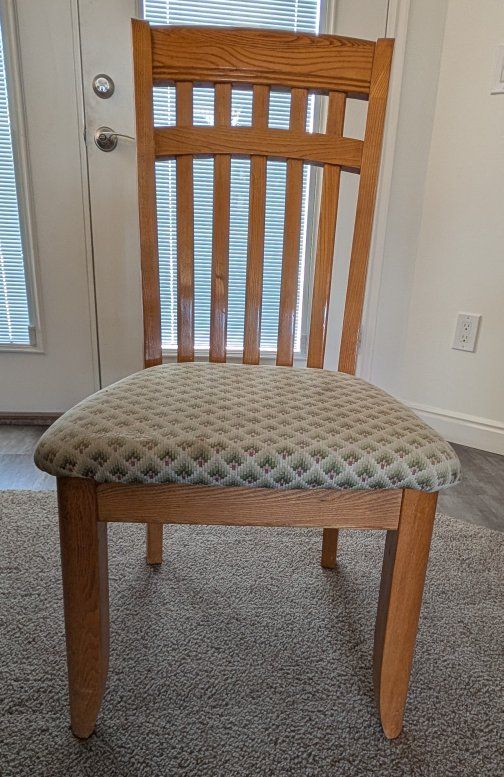Oak Dining Chairs with Upholstered Seat