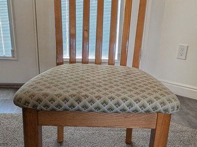 Oak Dining Chairs with Upholstered Seat