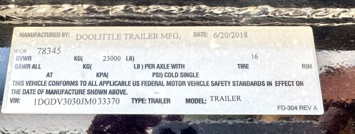 2018 Gooseneck Trailer