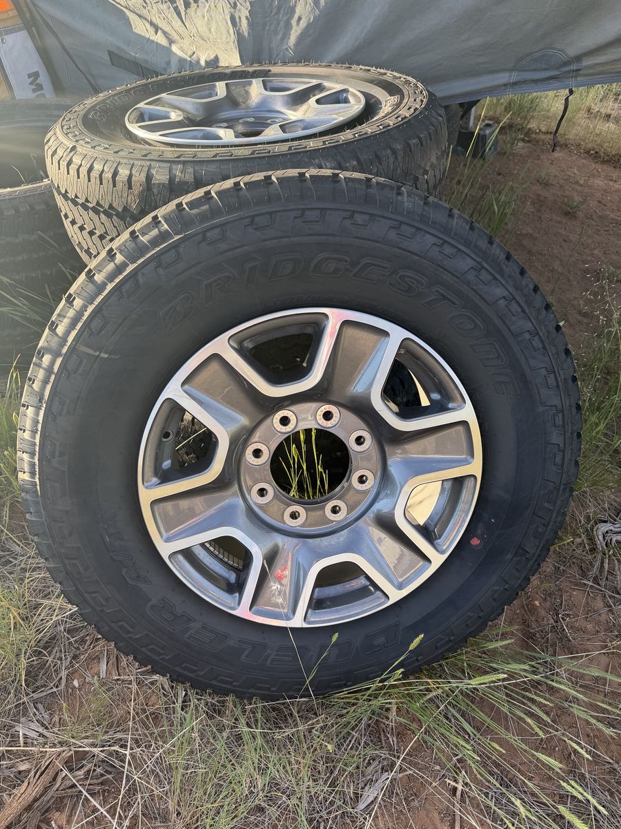 2026 F-350 wheels and Bridgestone Dueler A/T RH-S Tires 275/65R18 - Set of 4