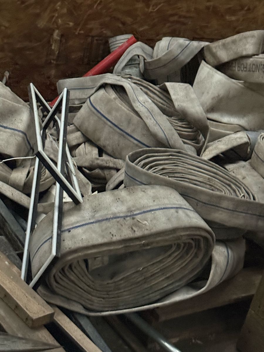 Used Fire Hose & Gray Water Tanks - Bulk Lot for Farm/Projects (Multiple Sizes, Brass Couplers)