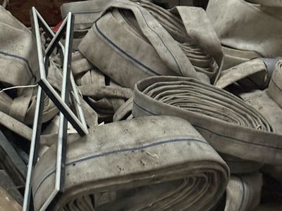 Used Fire Hose & Gray Water Tanks - Bulk Lot for Farm/Projects (Multiple Sizes, Brass Couplers)