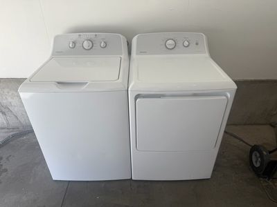 Hotpoint Washer & Electric Dryer Set - White Top Load Laundry Appliances
