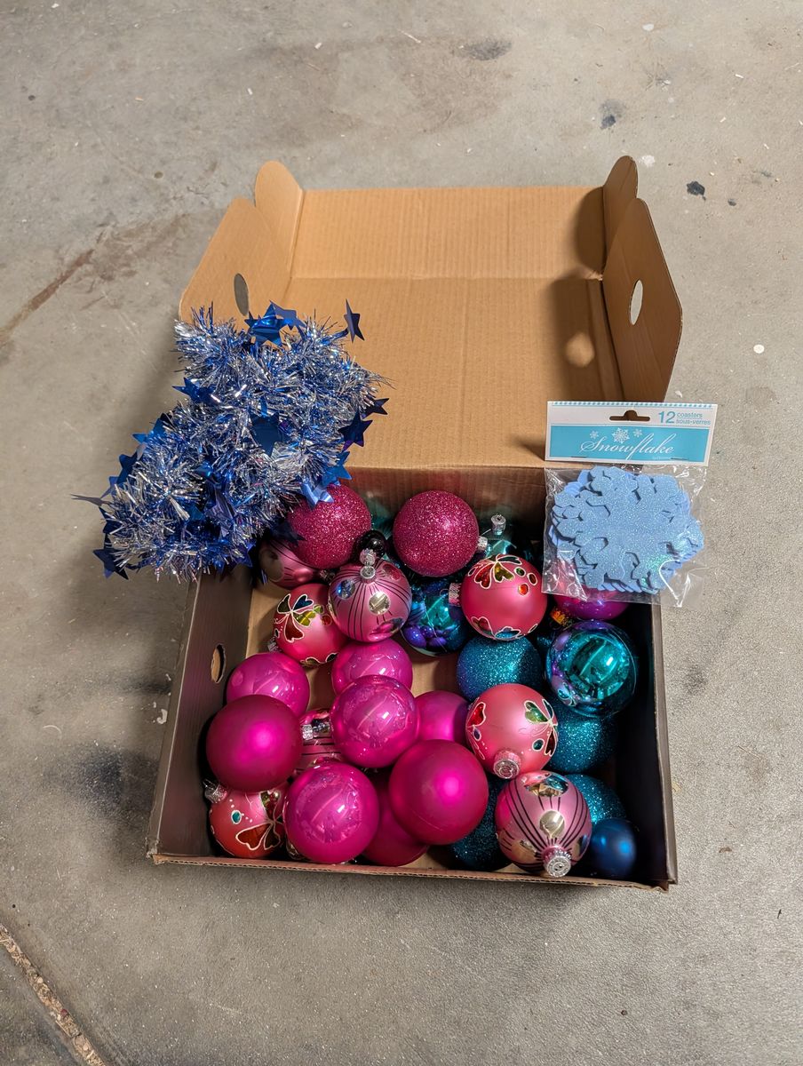 Christmas tree decorations and ornaments