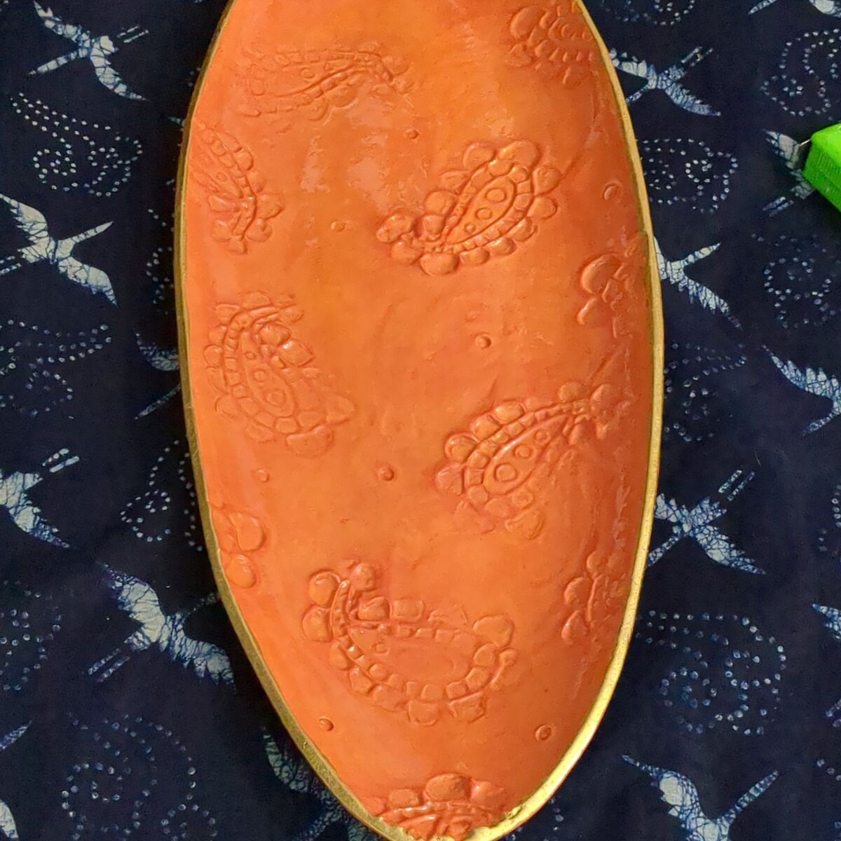 B ware red oval serving platter