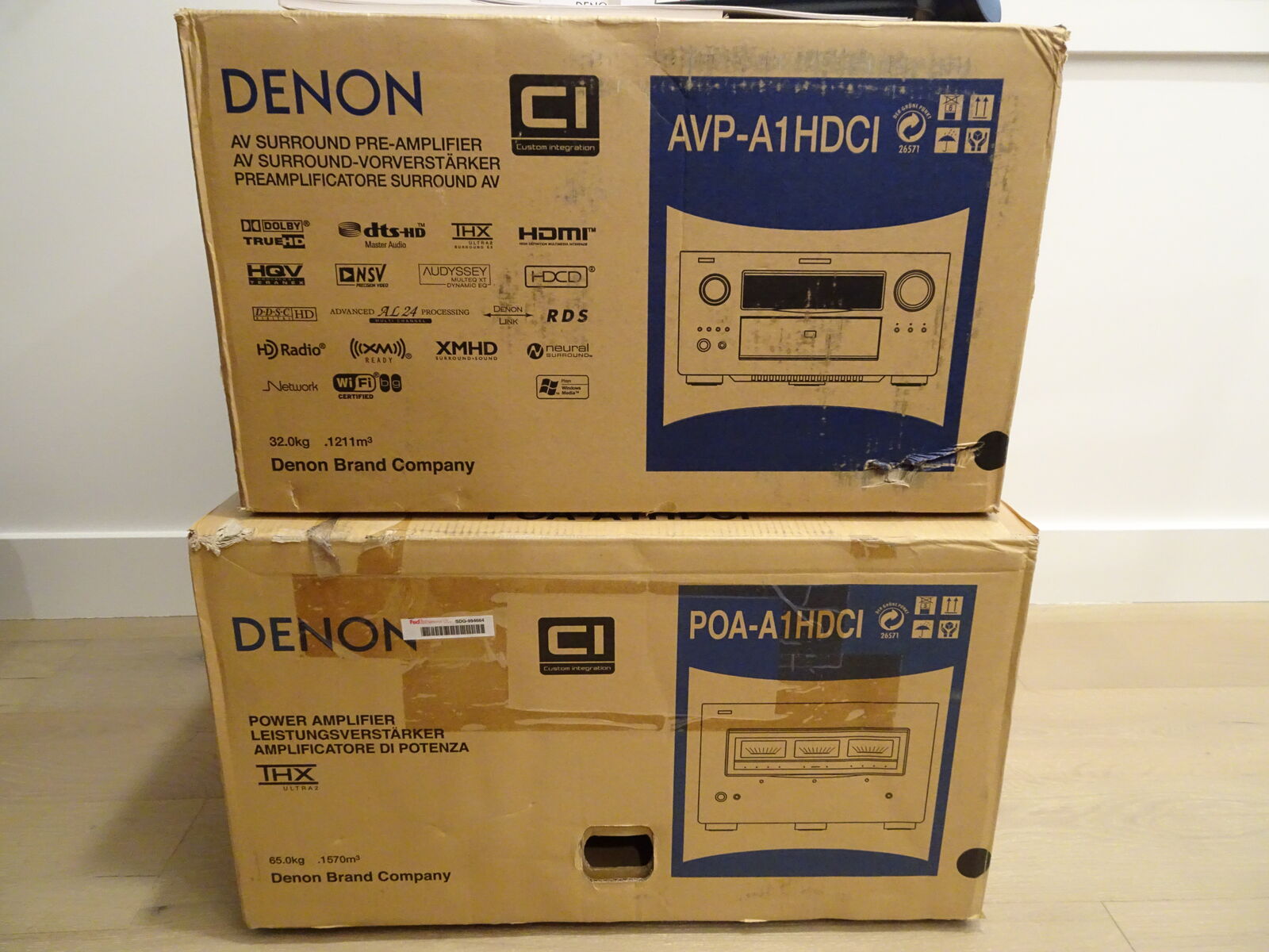 Denon POA-A1HDCI 10-Channel Power Amplifier with AVP-A1HDCI AV Surround Pre-Amp