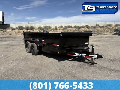 7x14 Top Hat DE Dump Trailer - 24" Sides - 14K GVWR