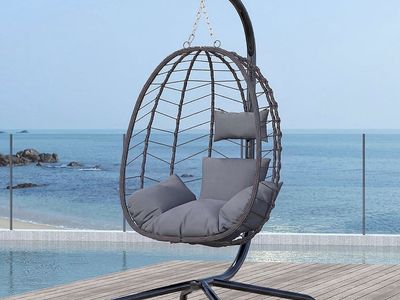Hanging Egg Chair with Stand, Swinging Egg Chair Outdoor Indoor