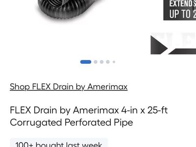 (2) 25’ Perforated Expandable Flexible Landscape Drain pipe. New!