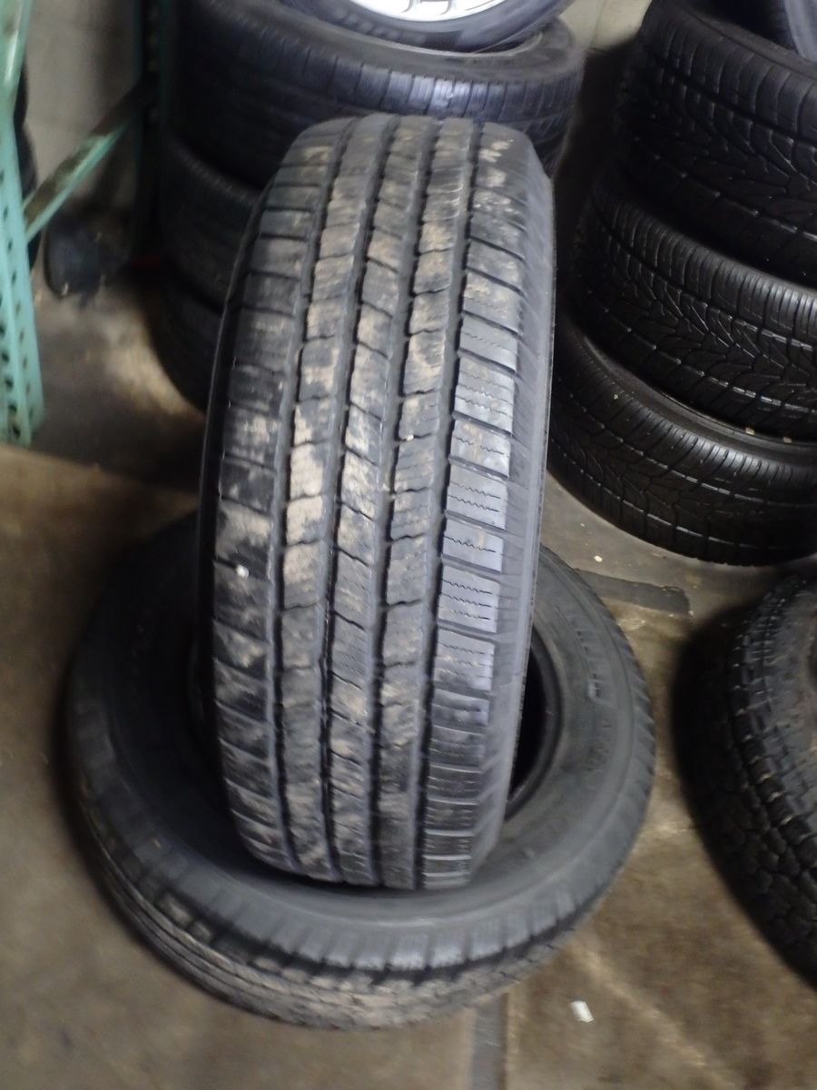 225/65R17 MICHE;ION DEFENDER LTX M/S PAIR  OF TWO USED TIRES