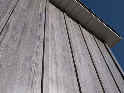 Steel Board & Batten Siding - Wood Grain Finish - Closeout! 20% Discount