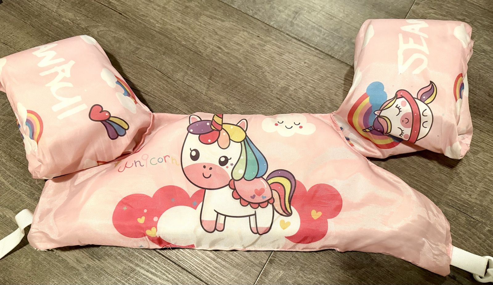 Unicorn Swim Floaties for Kids 30-50lbs Pink