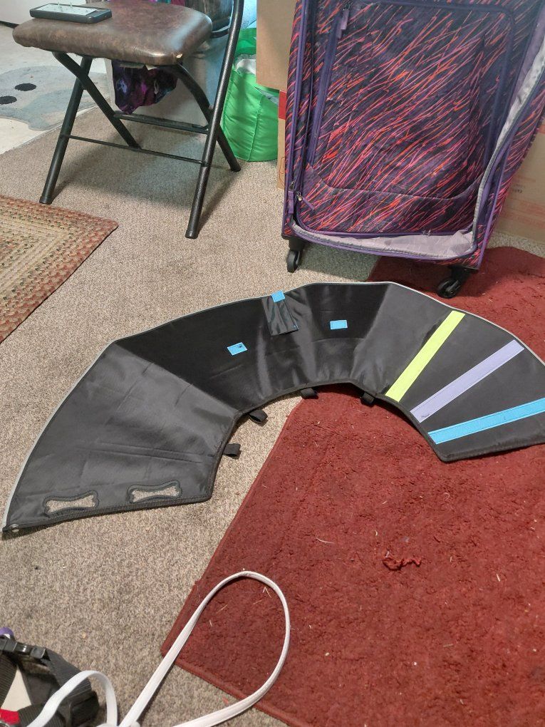 Soft Recovery Cone for Dogs - Adjustable Black and Blue Pet Cone