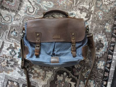 Canvas and Leather messenger bag