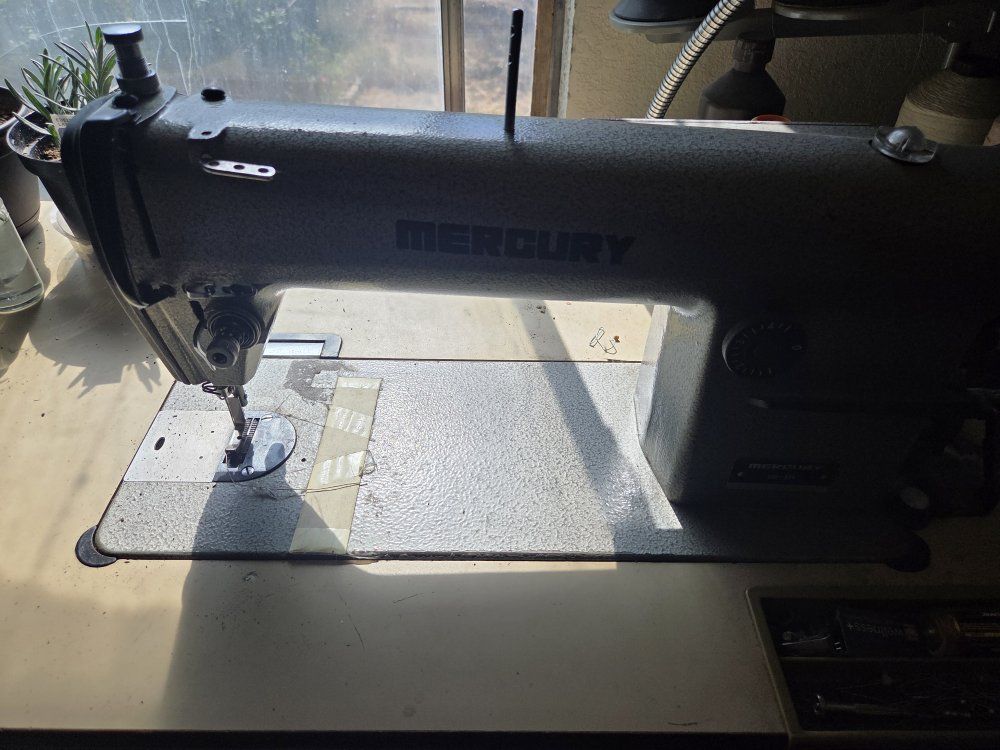 Industrial sewing machine.