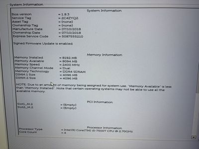 Dell OptiPlex 5050 USFF Desktop Computer Intel Core i5-7500T 8GB RAM 256GB SSD